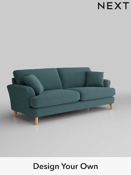 Chunky Chenille/Mid Teal Green Conway Relaxed Sit (K88736) | £1,450
