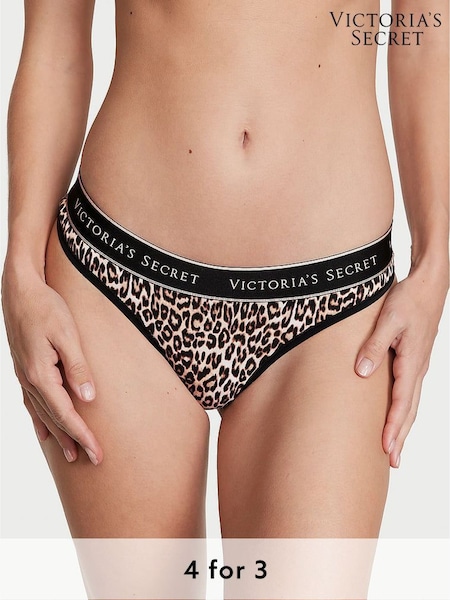 Victoria's Secret Leopard Brown Basic Instincts Thong Knickers (K89094) | £9