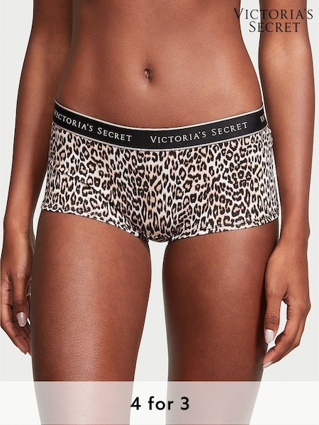 Victoria's Secret Leopard Brown Basic Instincts Short Knickers (K89113) | £9