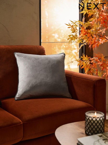 Charcoal Grey Matte Velvet Cushion (K90022) | £7