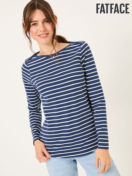 FatFace Breton Blue T-Shirt (K90338) | £29.50