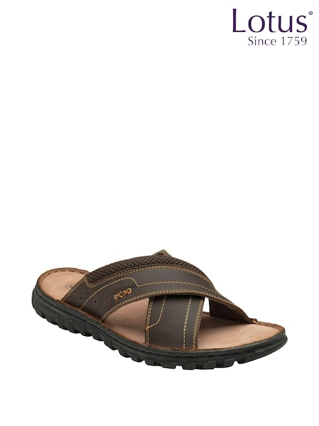 Lotus Tan Brown Casual Mens Sandals (K90535) | £50