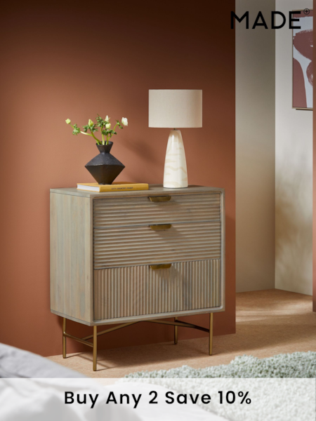 MADE.COM Grey Haines Mango Wood Chest of Drawers (K90583) | £529