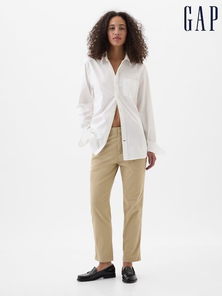 Gap Beige Mid Rise Ankle Length Downtown Chinos (K90713) | £40