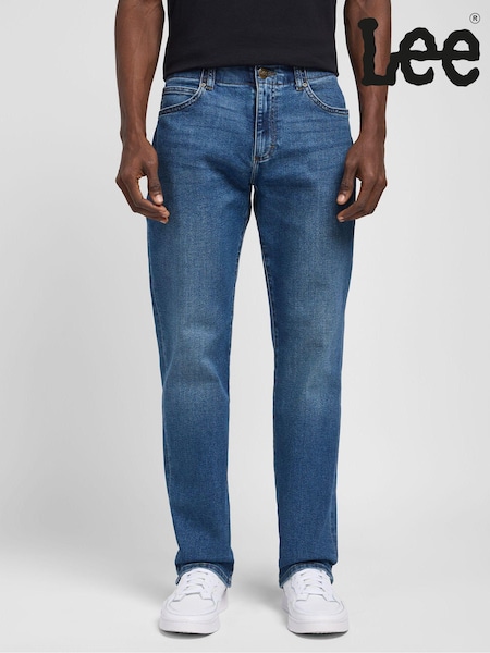 Lee Mid Blue Denim Straight Fit Denim Jeans (K91536) | £65