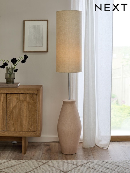 Terracotta Orange Claydon Floor Lamp (K92651) | £160