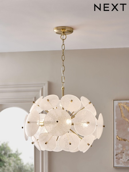 Brass Aurora 4 Light Chandelier Light Fitting (K92683) | £215