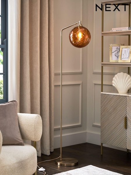 Amber Orange Freya Floor Lamp (K92706) | £99