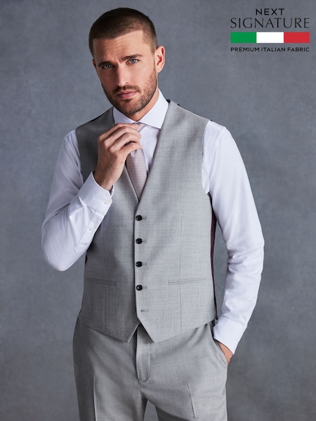 Grey Signature Tollegno Suit Waistcoat (K92774) | £60