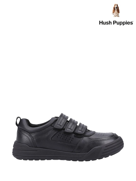 Hush Puppies Senior Scott Black Shoes (K93260) | £60