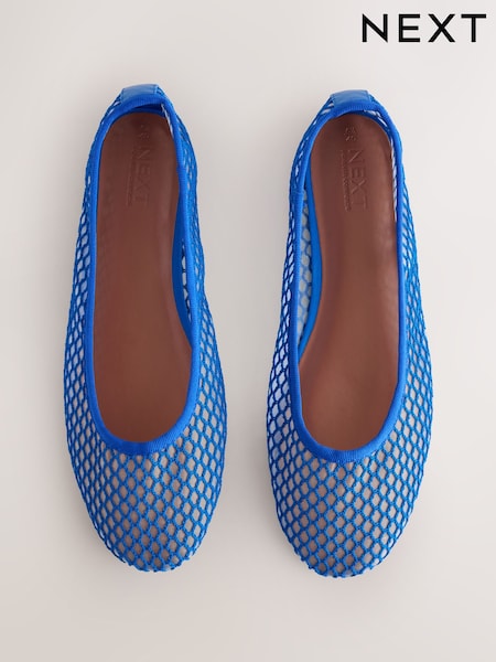 Cobalt Blue - Forever Comfort® Round Toe Mesh Ballerina Flats