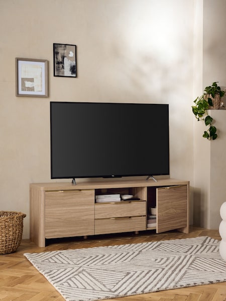 Natural Arlo Wood Effect Up To 65 Inch TV Unit (K94201) | £375