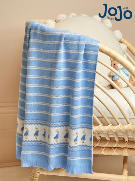 JoJo Maman Bébé Peter Rabbit Knitted Shawl (K94247) | £29