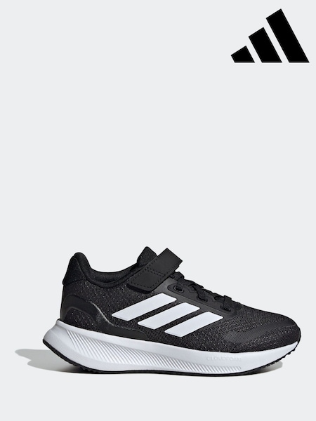 adidas Black/White Kids Runfalcon 5 Trainers (K94419) | £30