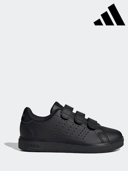adidas charcoal Black Kids Advantage Base 2.0 Trainers (K94640) | £30