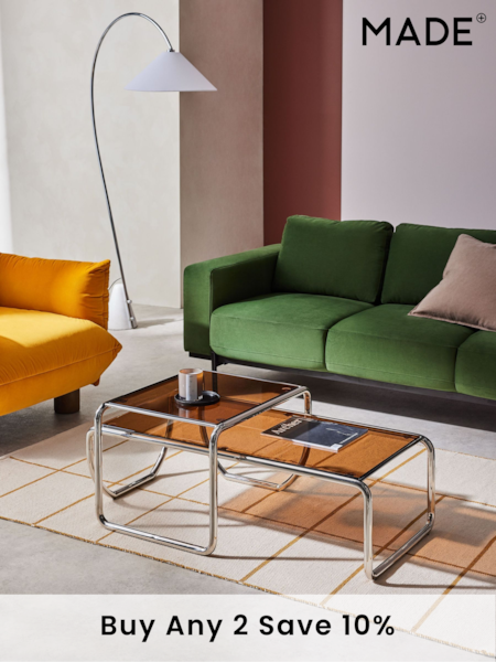 MADE.COM Amber Glass Dunston Coffee Nest (K94917) | £399