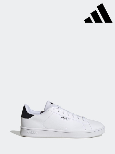 adidas White Black Urban Court Trainers (K95025) | £40
