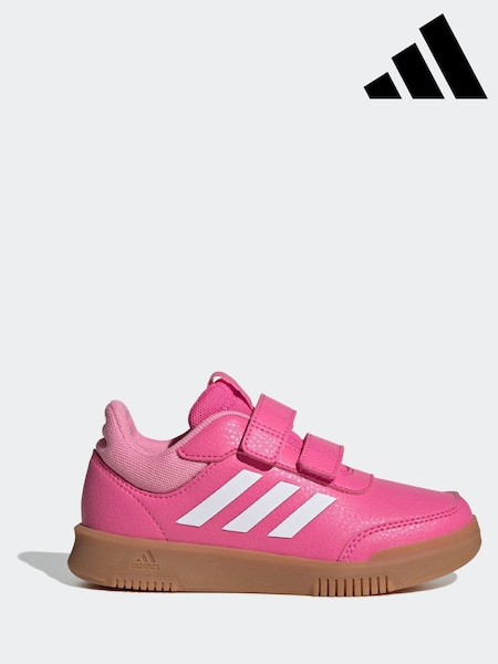 Adidas Pink/Tan Hook and Loop Tensaur Sport Trainers (K95091) | £28