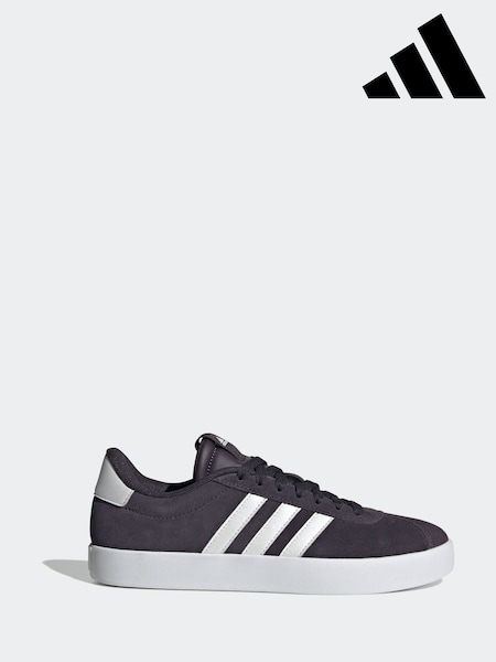 adidas Black Chrome VL Court 3.0 Trainers (K95346) | £60
