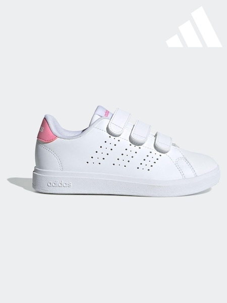 adidas Dove White Kids Advantage Base 2.0 Trainers (K95568) | £30