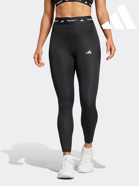 adidas Black TECHFIT 7/8 High Rise Leggings (K95722) | £35