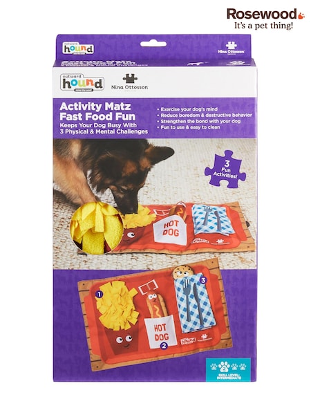 Rosewood Red Nina Ottosson Activity Matz Fast Food Fun Mat Dog Challenge (K95895) | £30