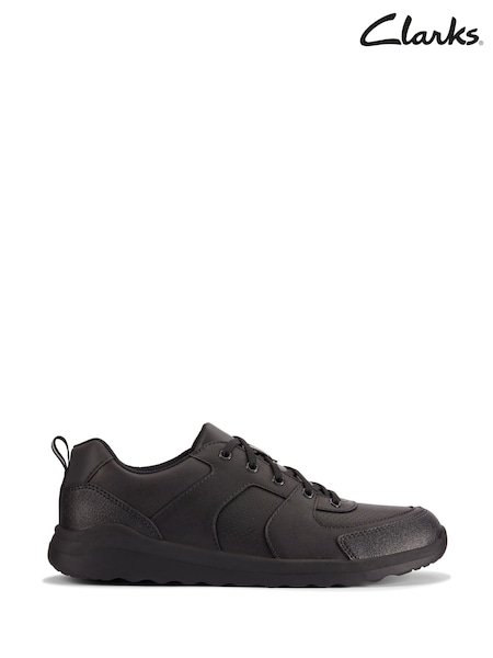 Clarks Black Wide Fit (G) Leather Daze Loop Shoes (K96039) | £46 - £54