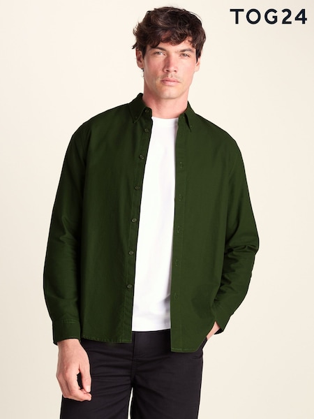 Green - Regular Tog 24 Barry Long Sleeved Cotton Oxford Shirt
