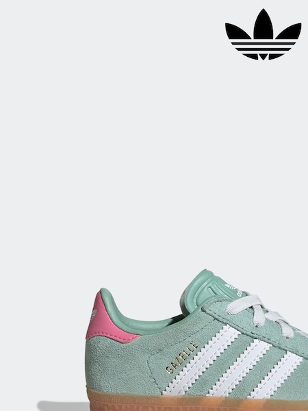 Adidas Originals Light Green Gazelle Infant Kids Trainers (K96169) | £40