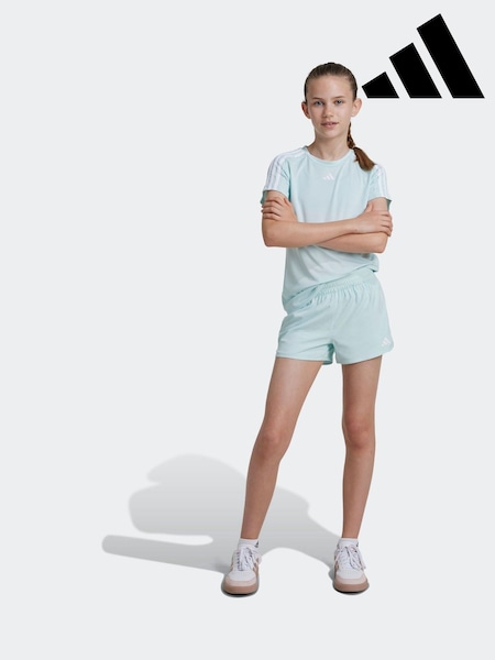 adidas Green Sportswear Essentials Aeroready 3-Stripes Shorts (K96247) | £18