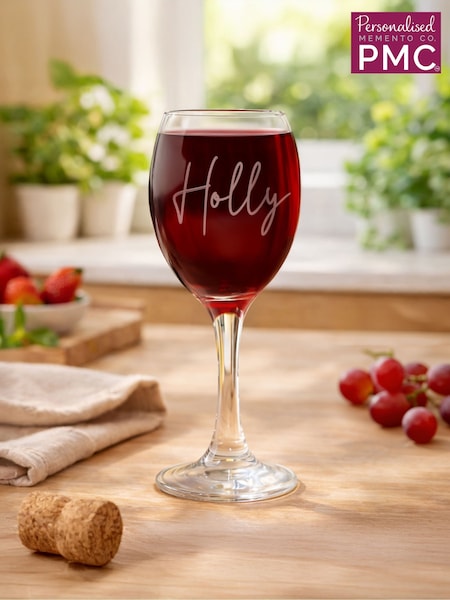 Personalised Name Wine Glass By Pmc