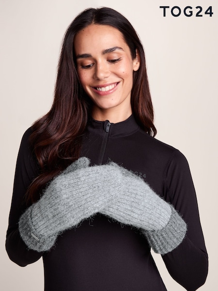 Grey - Tog 24 Daz Brushed Colour Block Knit Mitten