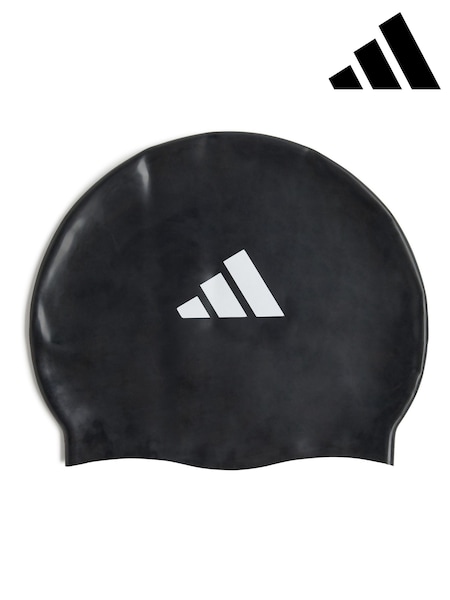 adidas Black Adidas 3-Stripes Swim Cap Kids (K96407) | £8