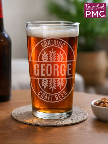 Personalised Brewery Style Pint Glass By Pmc