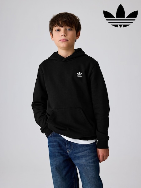 adidas originals Black Small Trefioil Logo Hoodie (K96561) | £33