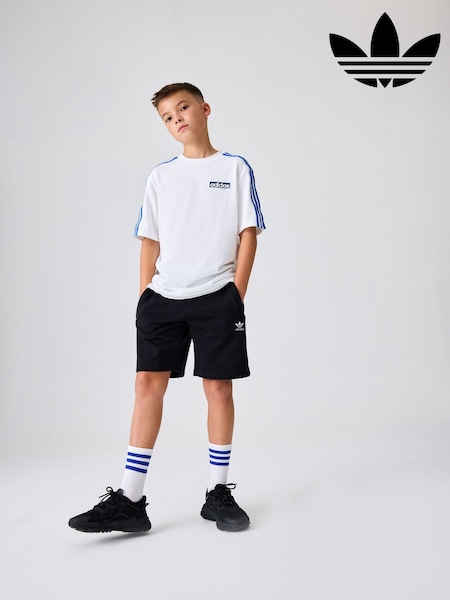 adidas originals Black Small Trefoil Logo Shorts (K96585) | £20