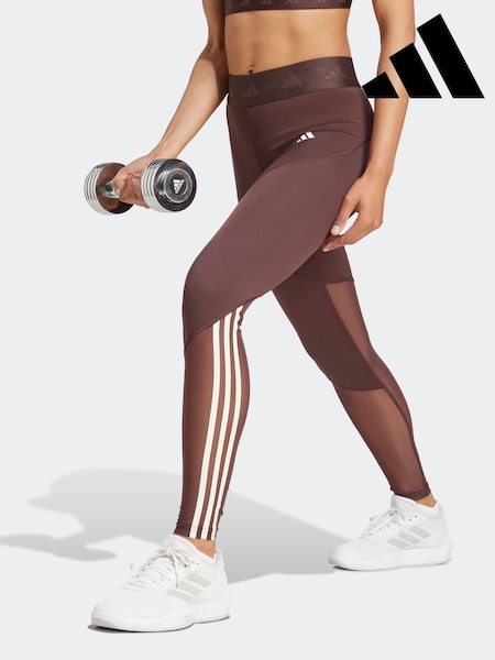 adidas Brown Hyperglam Full Length Leggings (K96714) | £38