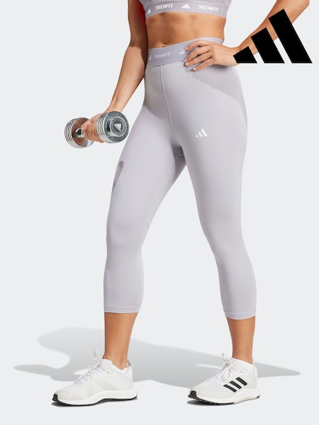 adidas Grey Tech Fit Capri Tights (K96956) | £33