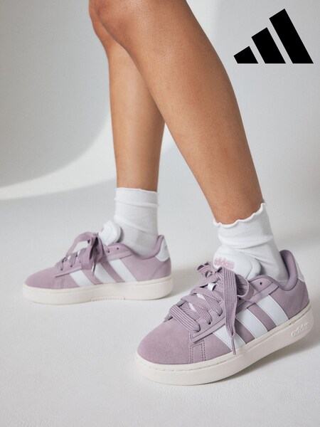adidas Purple Grand Court Alpha 00's Trainers (K97037) | £32