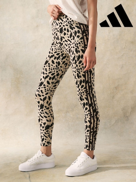 adidas Animal Essentials 3-Stripes Animal Print Leggings (K97112) | £35