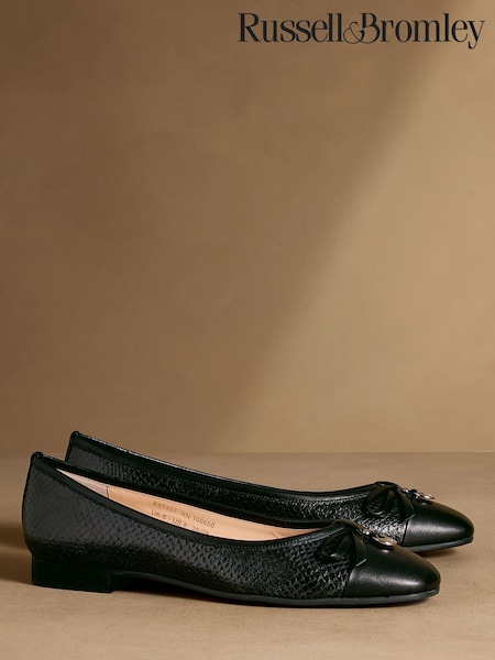 Black Snake - Russell & Bromley Charming Ballet Flats