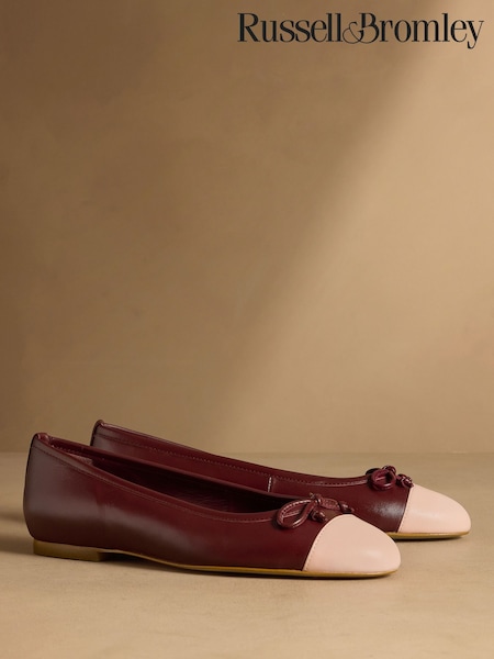 Burgundy - Russell & Bromley Sunbury Ballet Flats