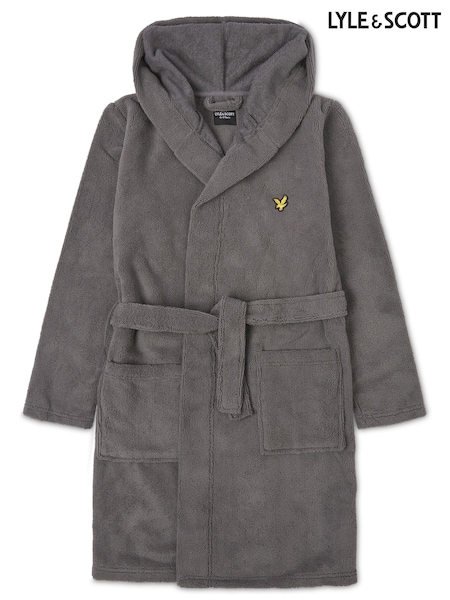 Lyle & Scott Grey Boys Bucke Bathrobe (K97862) | £45