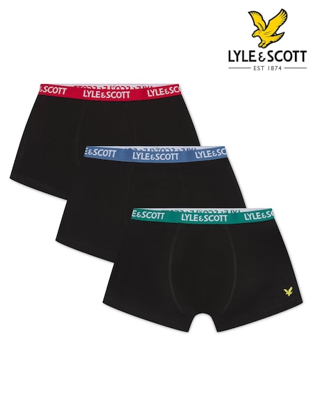 Lyle & Scott Black Underwear Boys Markus Trunks 3 Pack (K97893) | £20