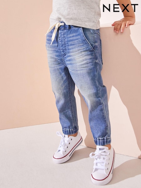 Mid Blue Joggers Jeans With Comfort Stretch (3mths-7yrs) (K97931) | £11 - £13