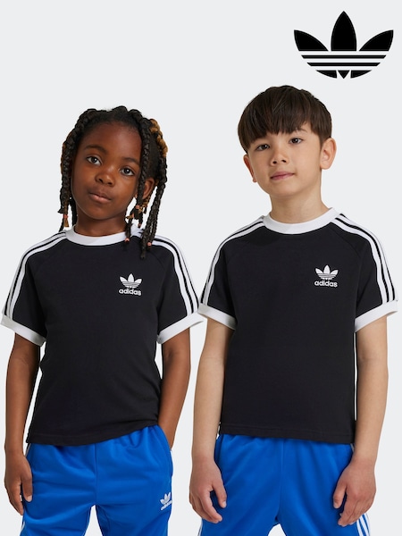 adidas Originals Black Adicolor Trefoil T-Shirt Little Kids (K97958) | £18