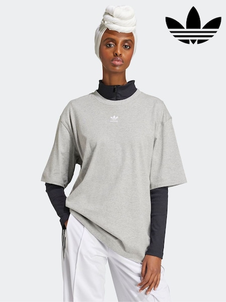 adidas Originals Grey Essentials Boyfriend T-Shirt (K98443) | £25