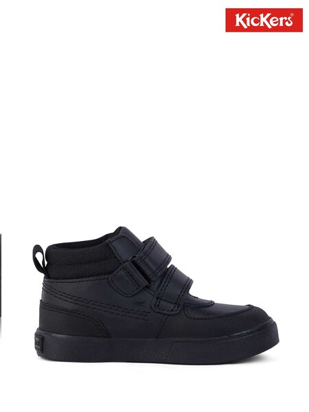 Kickers Black Tovni Scuff Hi Leather Trainers (K99776) | £49