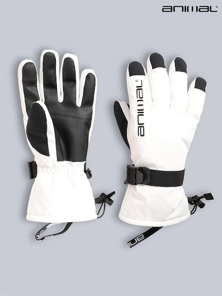 Animal White Womens Flow Snow Gloves (K99784) | £35