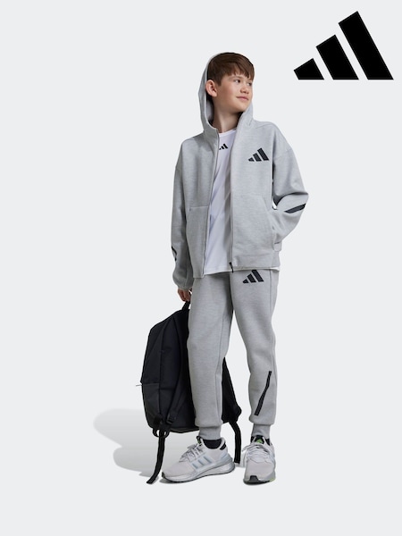 adidas Grey Z.N.E Full Zip Hoodie (K99967) | £55